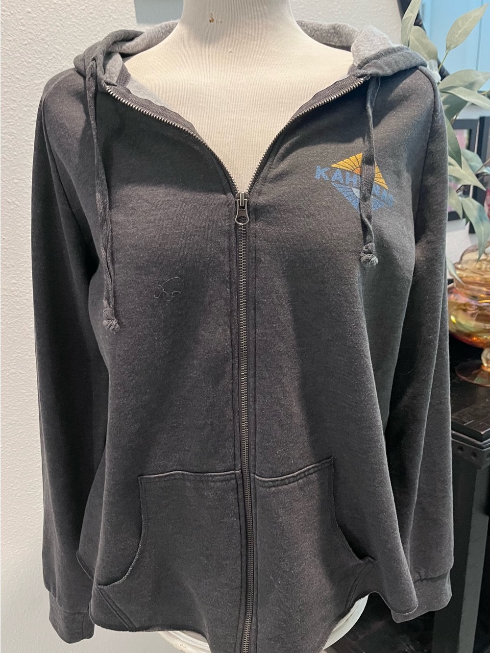 Kahunas Charcoal Gray Lightweight Draw String Hoodie